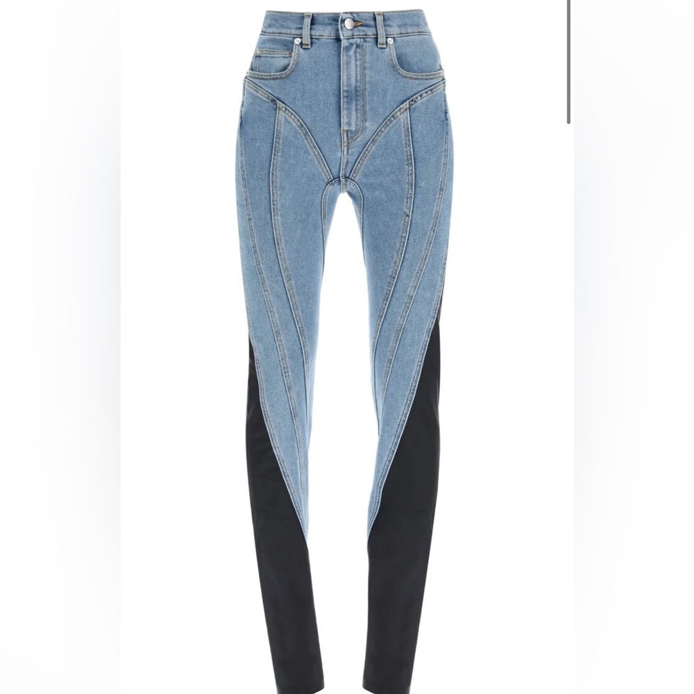 Brand New with tags Mugler H&M spiral patch denim sz 36